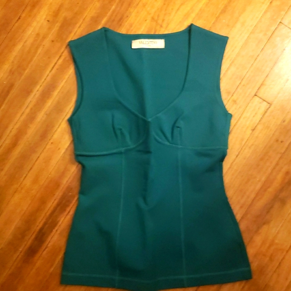 VALETINO Green Viscose Top sz 4